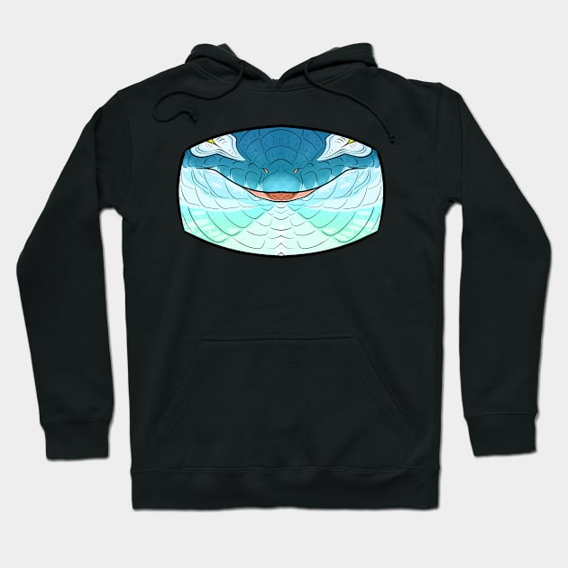 Blue Abronia Mask Hoodie by TwilightSaint